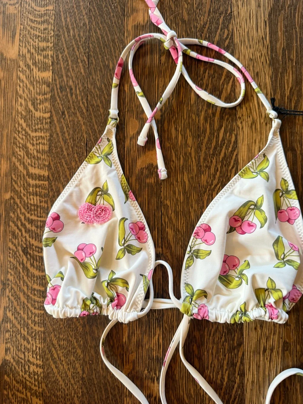 Frankie’s Bikinis Grace Beaded Bikini Set- size large
